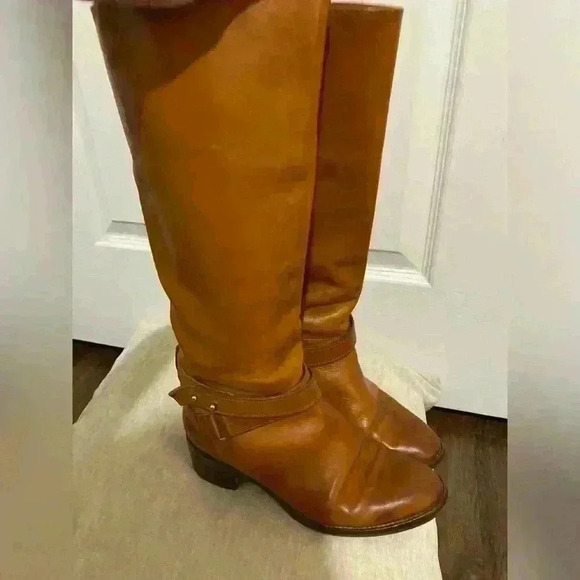 J Crew brown leather boots size 7 western riding - Picture 3 of 16